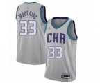 Charlotte Hornets #33 Alonzo Mourning Authentic Gray Basketball Jersey - 2019-20 City Edition