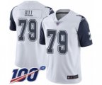 Dallas Cowboys #79 Trysten Hill Limited White Rush Vapor Untouchable 100th Season Football Jersey
