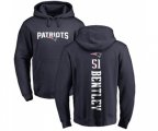 New England Patriots #51 Ja'Whaun Bentley Navy Blue Backer Pullover Hoodie
