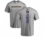 Baltimore Ravens #70 Ben Powers Ash Backer T-Shirt