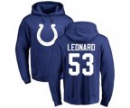 Indianapolis Colts #53 Darius Leonard Royal Blue Name & Number Logo Pullover Hoodie