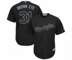 Washington Nationals #31 Max Scherzer Brown Eye Authentic Black 2019 Players Weekend Baseball Jersey