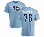 Tennessee Titans #76 Rodger Saffold Light Blue Name & Number Logo T-Shirt