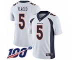 Denver Broncos #5 Joe Flacco White Vapor Untouchable Limited Player 100th Season Football Jersey