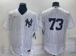New York Yankees #73 Antoan Richardson White No Name Stitched MLB Flex Base Nike Jersey