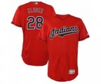 Cleveland Indians #28 Corey Kluber Scarlet Alternate Flex Base Authentic Collection Baseball Jersey