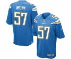 Los Angeles Chargers #57 Jatavis Brown Game Electric Blue Alternate Football Jersey