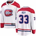 Montreal Canadiens #33 Patrick Roy Authentic White Away Fanatics Branded Breakaway NHL Jersey