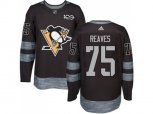 Adidas Pittsburgh Penguins #75 Ryan Reaves Black 1917-2017 100th Anniversary Stitched NHL Jersey