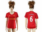 Women Liverpool #6 Lovren Red Home Soccer Club Jersey