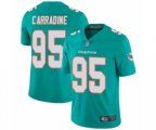 Miami Dolphins #95 Tank Carradine Aqua Green Team Color Vapor Untouchable Limited Player Football Jersey