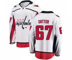 Washington Capitals #67 Riley Sutter Fanatics Branded White Away Breakaway NHL Jersey