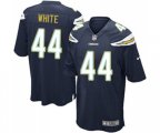 Los Angeles Chargers #44 Kyzir White Game Navy Blue Team Color Football Jersey