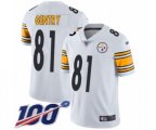 Pittsburgh Steelers #81 Zach Gentry White Vapor Untouchable Limited Player 100th Season Football Jersey