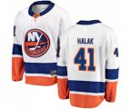 New York Islanders #41 Jaroslav Halak Fanatics Branded White Away Breakaway NHL Jersey