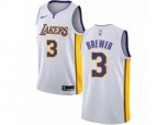 Los Angeles Lakers #3 Corey Brewer Authentic White NBA Jersey - Association Edition