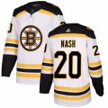 Boston Bruins #20 Riley Nash Authentic White Away NHL Jersey