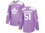 Toronto Maple Leafs #51 Jake Gardiner Purple Authentic Fights Cancer Stitched NHL Jersey