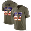 Tennessee Titans #67 Quinton Spain Limited Olive USA Flag 2017 Salute to Service NFL Jersey
