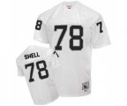 Oakland Raiders #78 Art Shell White Authentic Football Throwback Jersey