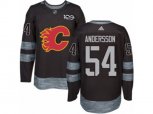 Adidas Calgary Flames #54 Rasmus Andersson Authentic Black 1917-2017 100th Anniversary NHL Jersey
