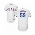 Texas Rangers #59 Brett Martin White Home Flex Base Authentic Collection Baseball Player Jersey