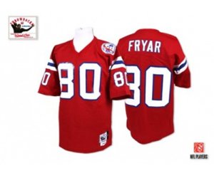 New England Patriots #80 Irving Fryar Red Authentic Throwback Football Jersey