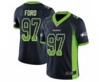 Seattle Seahawks #97 Poona Ford Limited Navy Blue Rush Drift Fashion Football Jersey