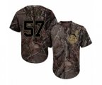 Cleveland Indians #57 Shane Bieber Authentic Camo Realtree Collection Flex Base Baseball Jersey