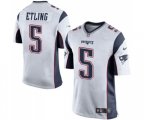 New England Patriots #5 Danny Etling Game White Football Jersey