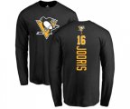 NHL Adidas Pittsburgh Penguins #16 Josh Jooris Black Backer Long Sleeve T-Shirt