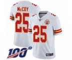 Kansas City Chiefs #25 LeSean McCoy White Vapor Untouchable Limited Player 100th Season Football Jersey