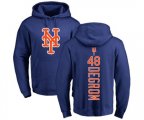 New York Mets #48 Jacob deGrom Replica Blue Salute to Service Baseball Hoodies
