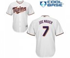 Minnesota Twins #7 Joe Mauer Replica White Home Cool Base Baseball Jersey