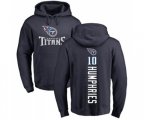 Tennessee Titans #10 Adam Humphries Navy Blue Backer Pullover Hoodie