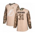 Tampa Bay Lightning #31 Scott Wedgewood Authentic Camo Veterans Day Practice Hockey Jersey