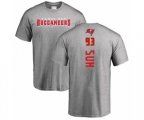Tampa Bay Buccaneers #93 Ndamukong Suh Ash Backer T-Shirt