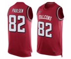 Atlanta Falcons #82 Logan Paulsen Limited Red Player Name & Number Tank Top Football Jersey