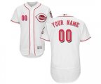 Cincinnati Reds Customized White Home Flex Base Authentic Collection Baseball Jersey