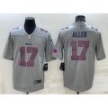 Buffalo Bills #17 Josh Allen LOGO Grey Atmosphere Fashion 2022 Vapor Untouchable Stitched Limited Jersey