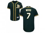 Oakland Athletics #7 Walt Weiss Green Flexbase Authentic Collection MLB Jersey