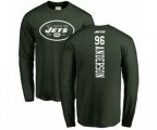New York Jets #96 Henry Anderson Green Backer Long Sleeve T-Shirt