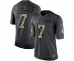 New Orleans Saints #7 Taysom Hill Limited Black 2016 Salute to Service Football Jersey