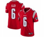 New England Patriots #6 Ryan Allen Limited Red Inverted Legend Football Jersey