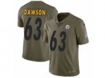 Pittsburgh Steelers #63 Dermontti Dawson Limited Olive 2017 Salute to Service NFL Jersey