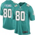 Miami Dolphins #80 Anthony Fasano Game Aqua Green Team Color NFL Jersey
