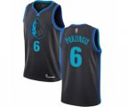 Dallas Mavericks #6 Kristaps Porzingis Swingman Charcoal Basketball Jersey - City Edition