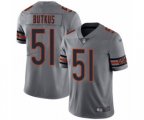 Chicago Bears #51 Dick Butkus Limited Silver Inverted Legend Football Jersey