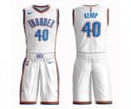 Oklahoma City Thunder #40 Shawn Kemp Swingman White Basketball Suit Jersey - Association Edition