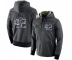 Seattle Seahawks #42 Delano Hill Stitched Black Anthracite Salute to Service Player Performance Hoodie